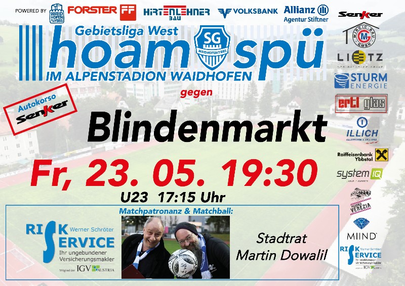 Nächstes HEIMSPIEL gegen Blindenmarkt am 23.05.2025 inkl. LADIES DAY!